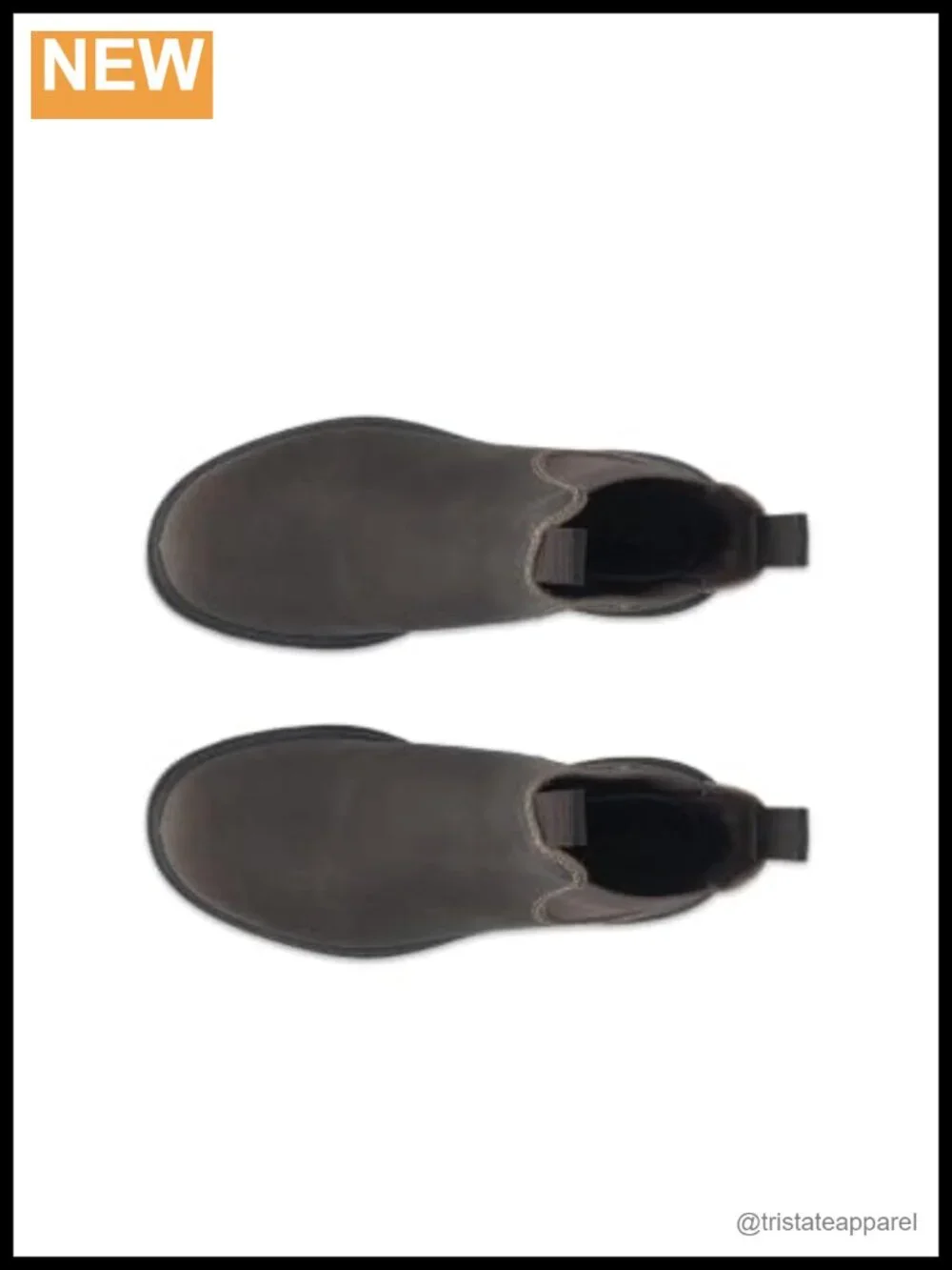 Leather Chelsea Boots Ankle Booties - Women's Water-Repellent Pull-On Round Toe